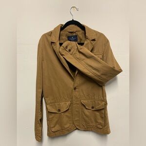 American Eagle Brown Tan Khaki Light Blazer Jacket